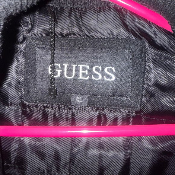 GUESS Mens Hooded Pea Coat Black Quilted Lining Utility Coat XL 111AB633 - Picture 3 of 16